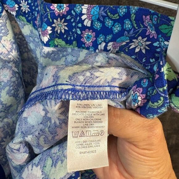 Loft 2 Petite Floral Ruffle Wrap Skirt - Picture 6 of 8